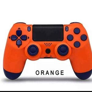 Orange and Blue Wireless Game Controller